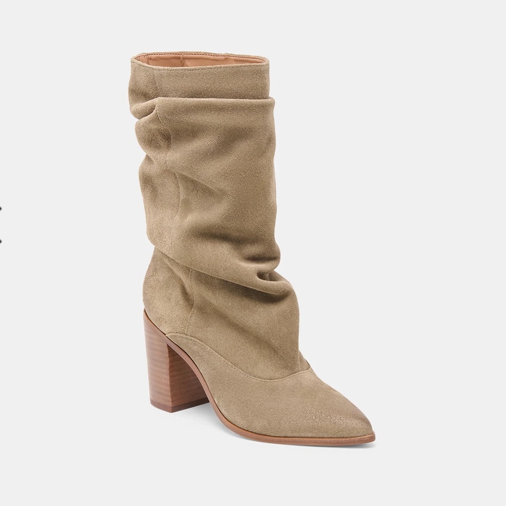 Dolce Vita Talina Boots Olive Suede - Picture 2 of 8